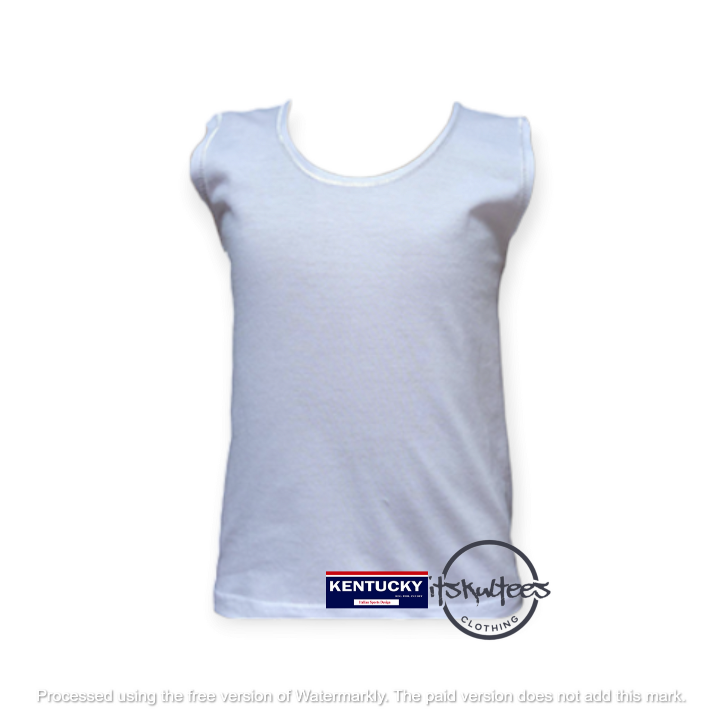 itskultees Kentucky Sando for Kids Round Neck Sabrina White