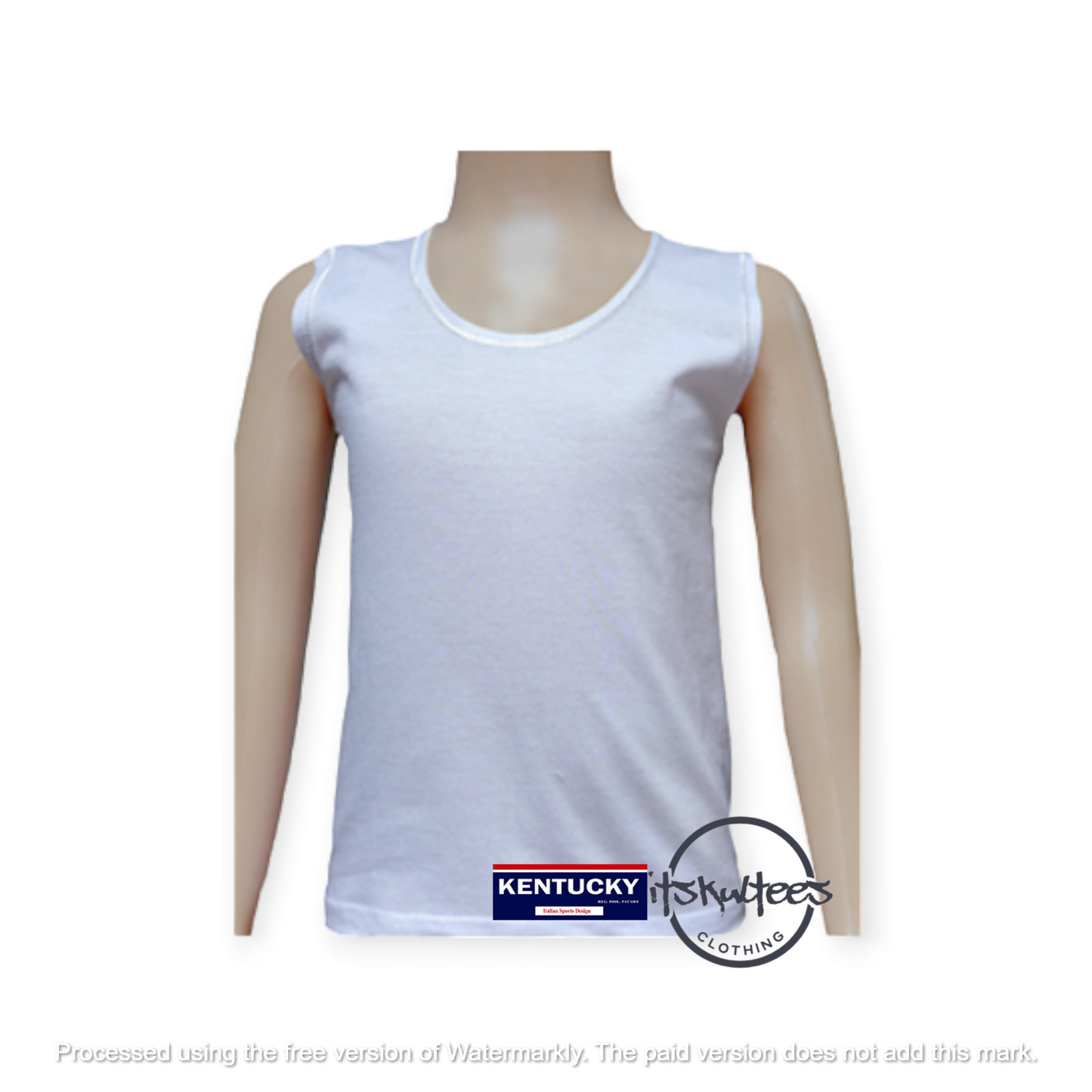 itskultees Kentucky Sando for Kids Round Neck Sabrina White