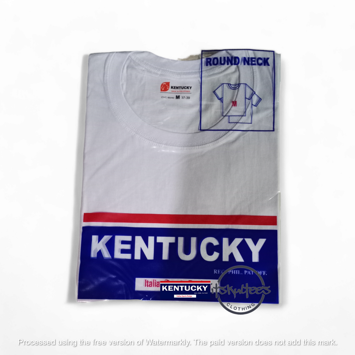 itskultees Kentucky T-shirt for Kids Round Neck White