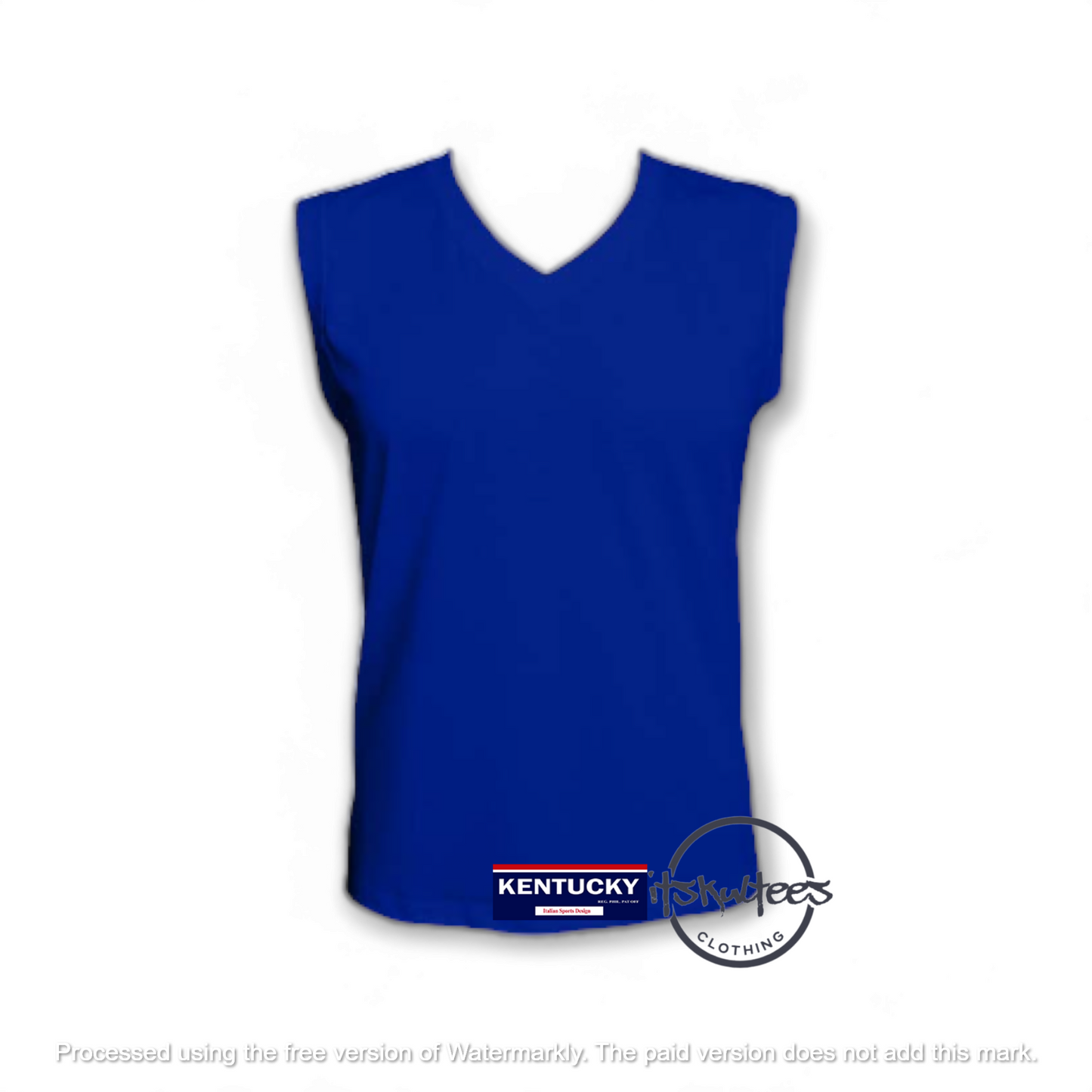 itskultees Kentucky T-Shirt for Men Sleeveless V-Neck Colored