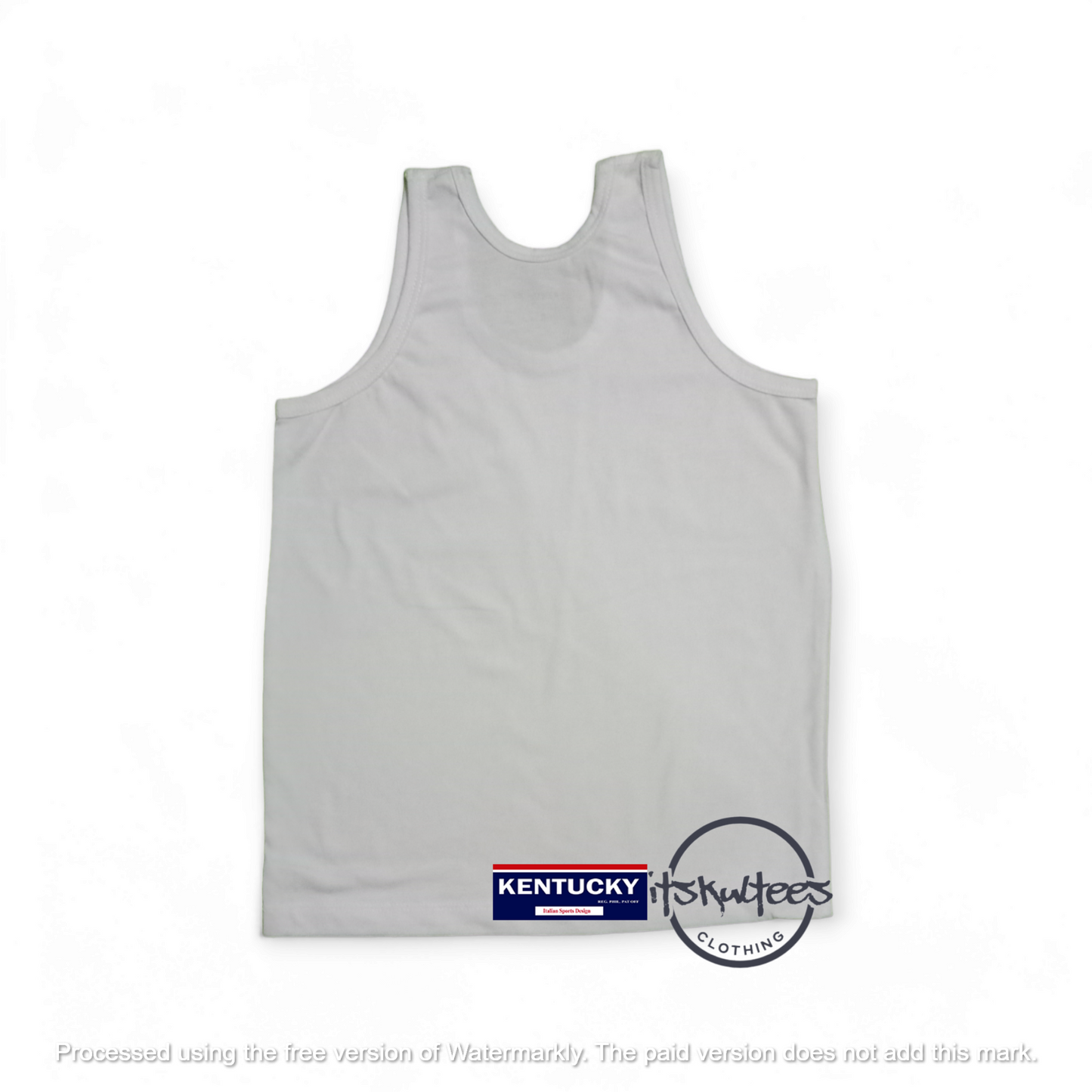 itskultees Kentucky Sando for Kids Round Neck White