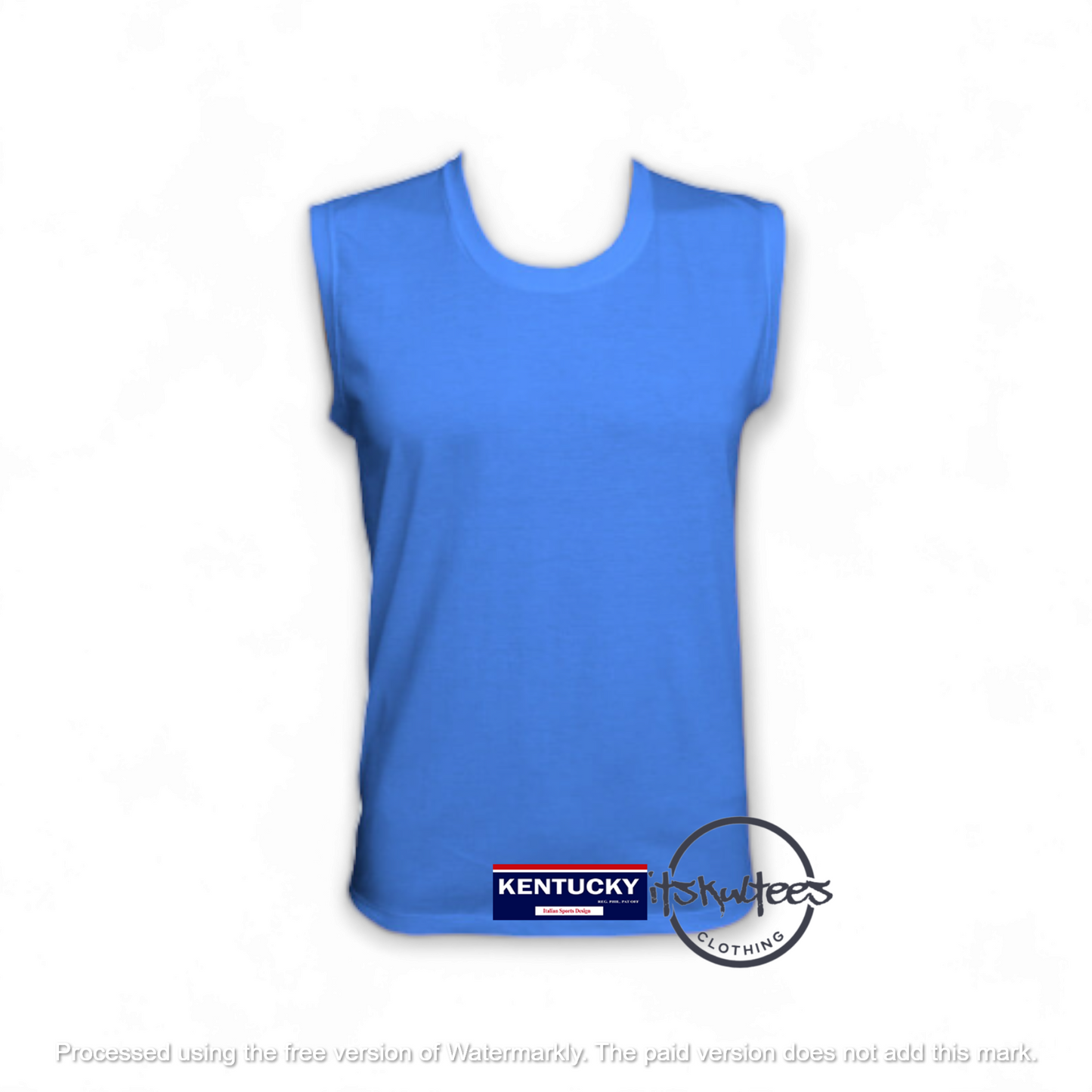 itskultees Kentucky T-Shirt for Men Sleeveless Round Neck Colored