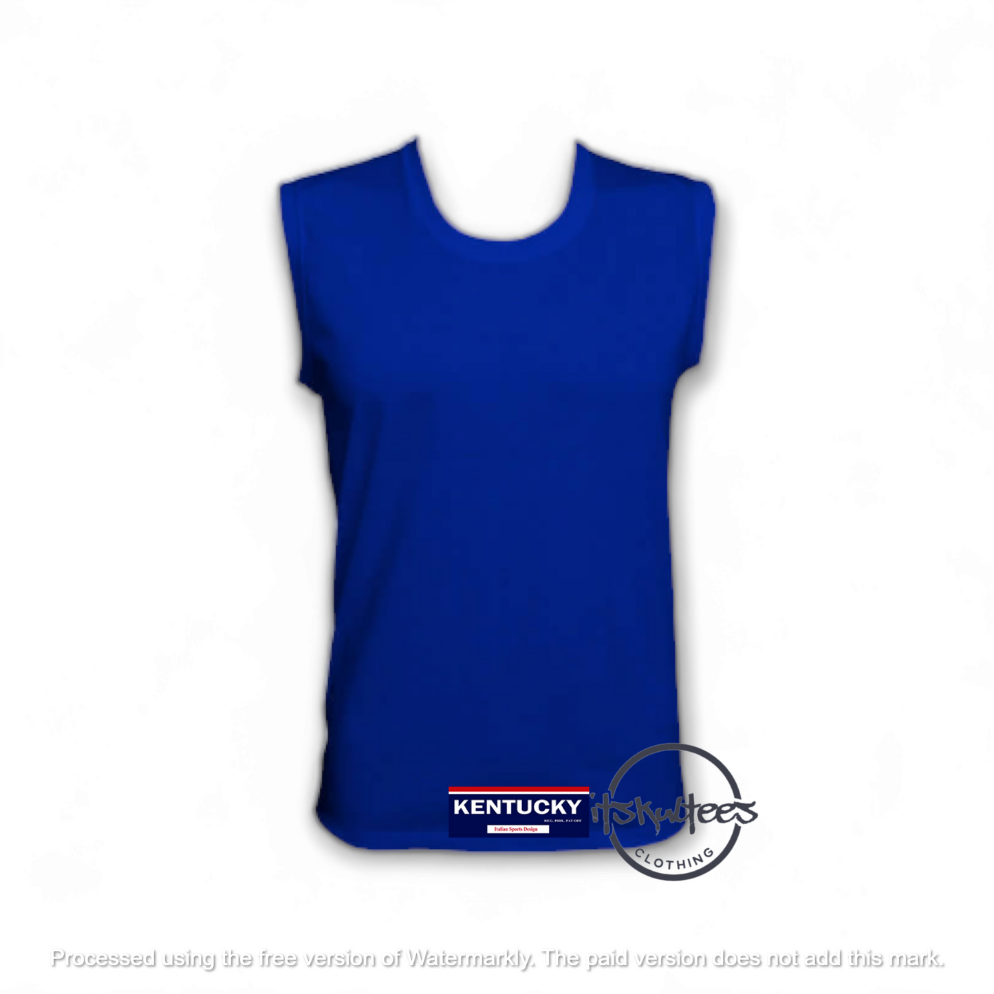 itskultees Kentucky T-Shirt for Men Sleeveless Round Neck Colored