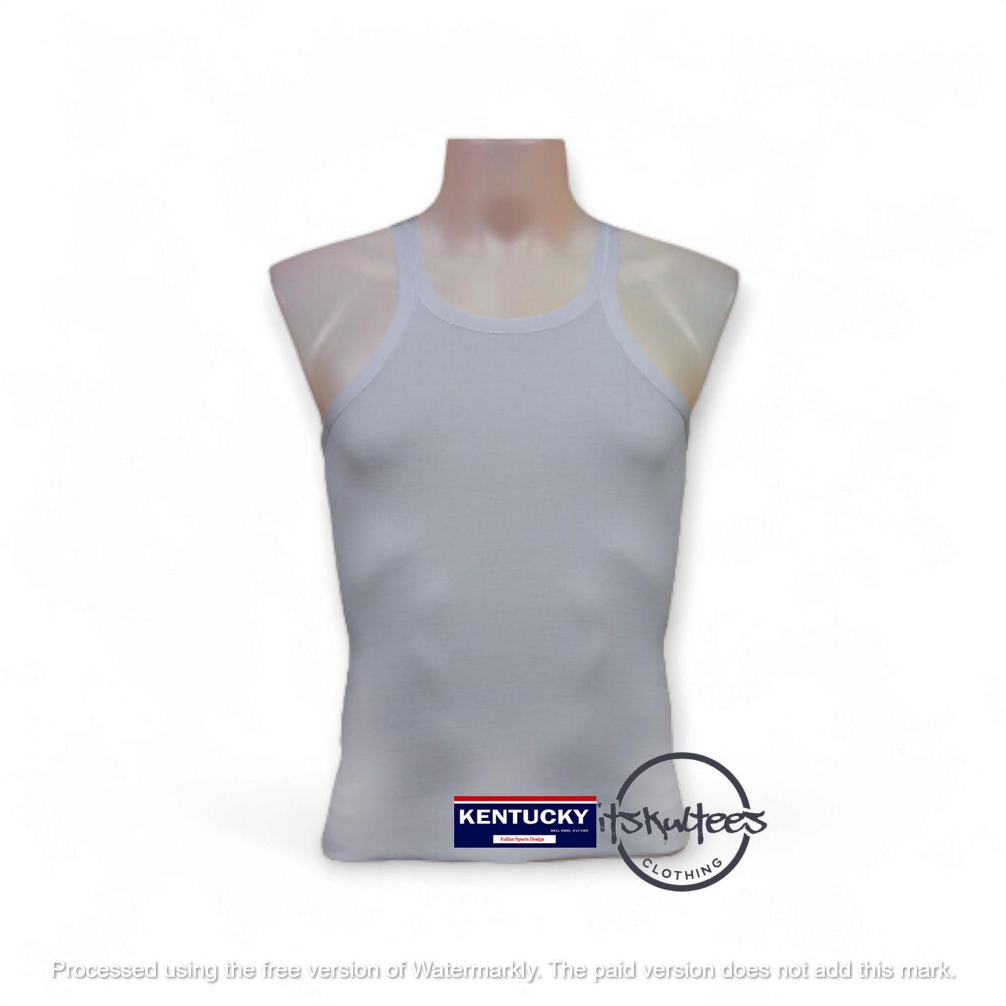 itskultees Kentucky Sando for Men1X1 Stretchable White